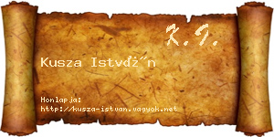 Kusza István névjegykártya