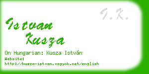 istvan kusza business card